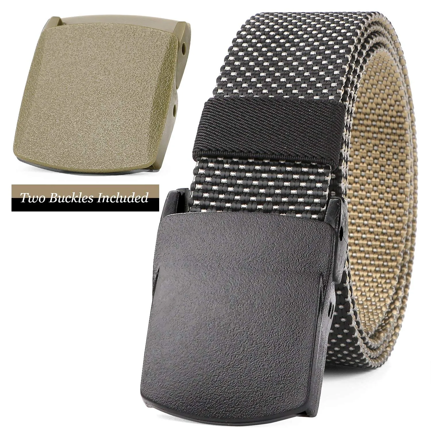 Nylon Belt Outdoor Belt Reversible Belt Tactical Duty Belt with YKK Plastic Buckle Up to 48"  by JASGOOD