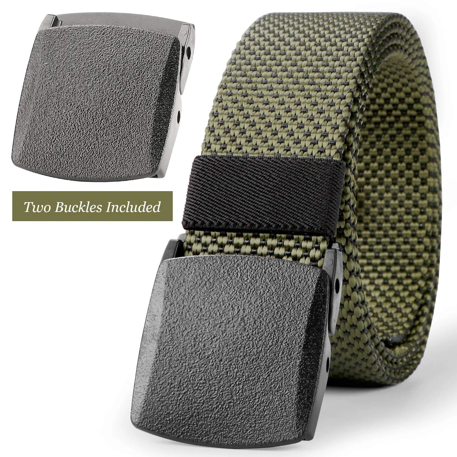 Nylon Belt Outdoor Belt Reversible Belt Tactical Duty Belt with YKK Plastic Buckle Up to 48"  by JASGOOD