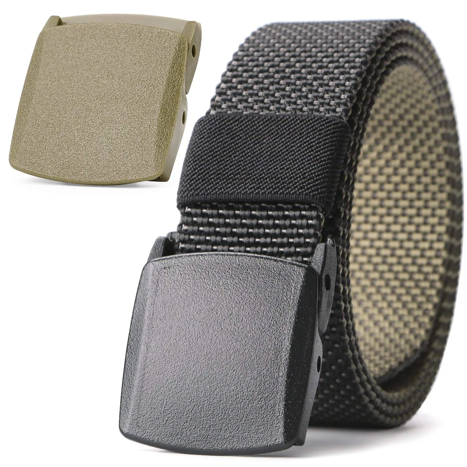 Nylon Belt Outdoor Belt Reversible Belt Tactical Duty Belt with YKK Plastic Buckle Up to 48"  by JASGOOD