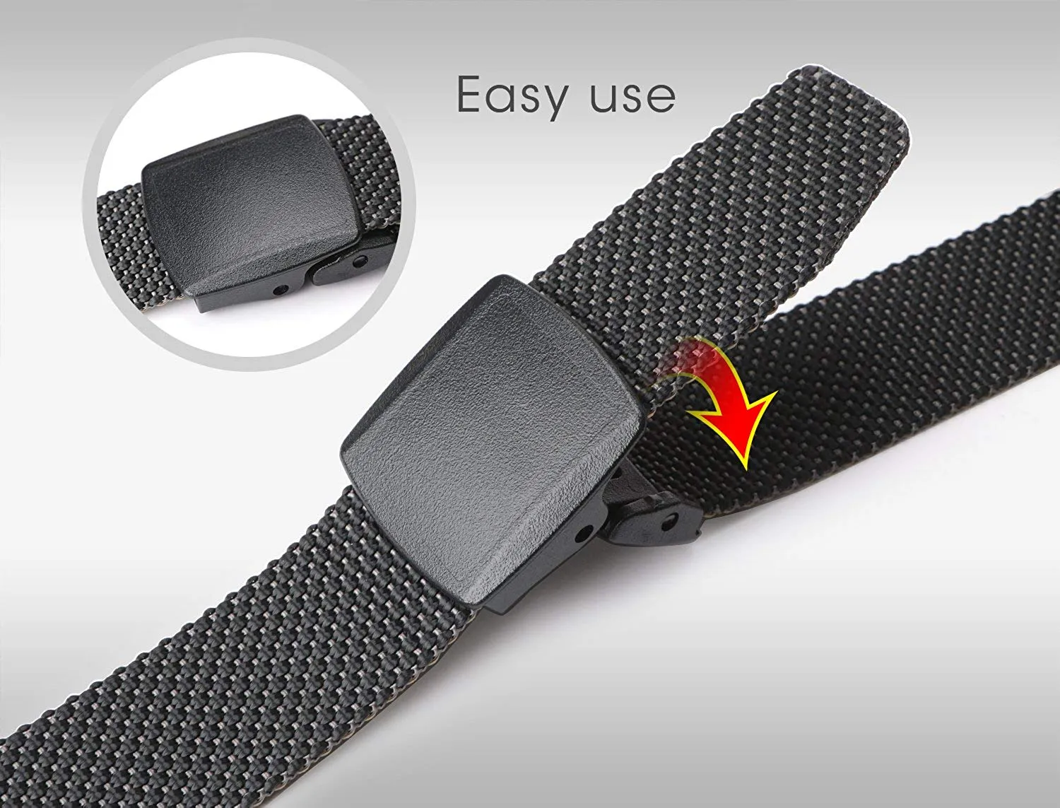 Nylon Belt Outdoor Belt Reversible Belt Tactical Duty Belt with YKK Plastic Buckle Up to 48"  by JASGOOD