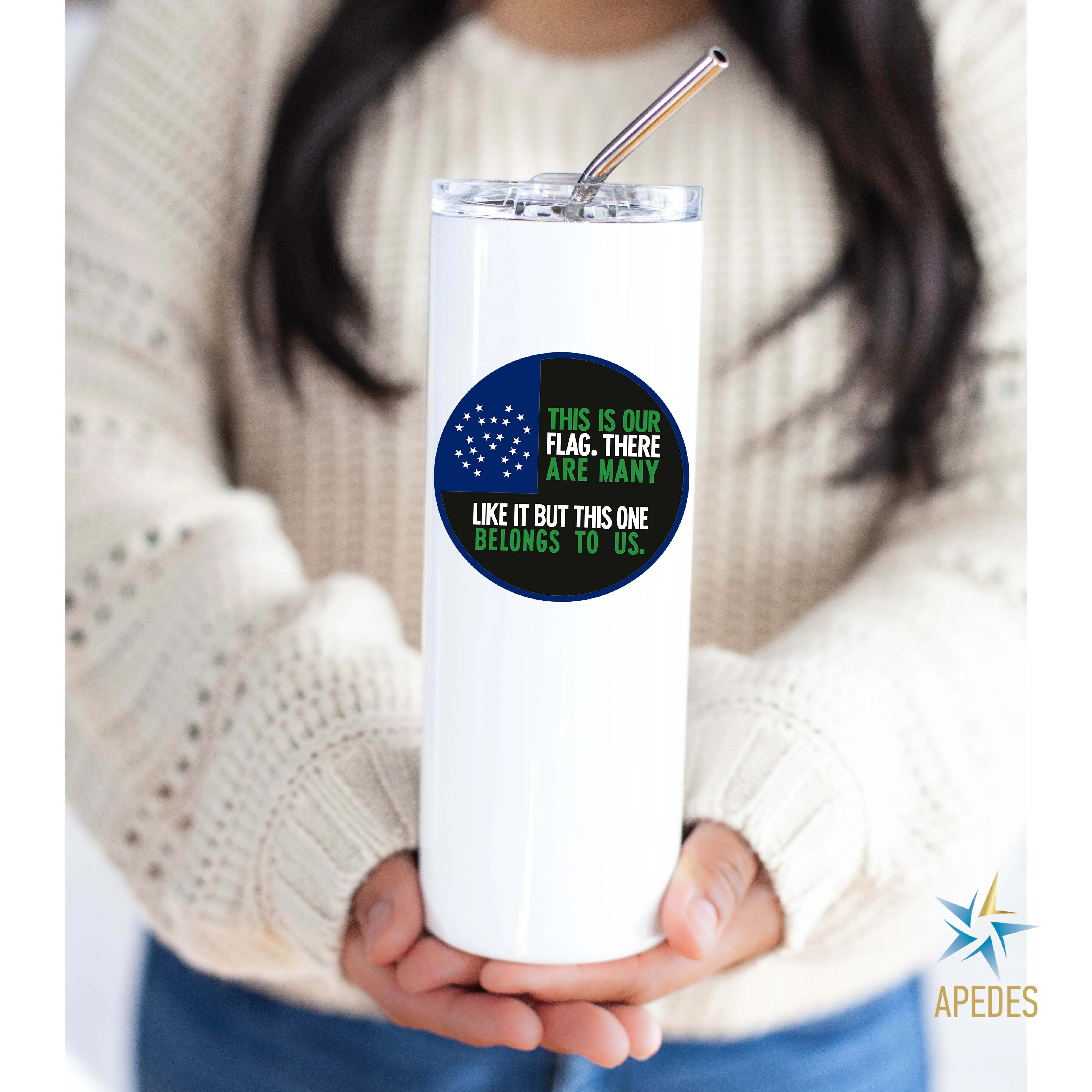 NYPD This Is Our Flag Stainless Steel Skinny Tumbler 20 OZ