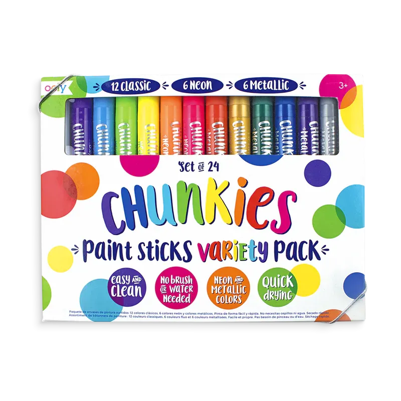Ooly Chunkies Paint Sticks Variety Pack - Set of 24 Colors