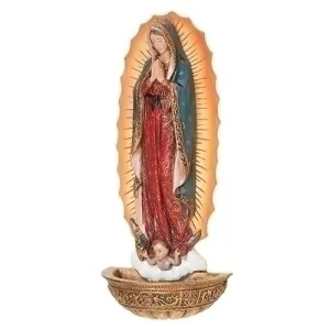 Our Lady of Guadalupe Holy Water Font 7 1/2"