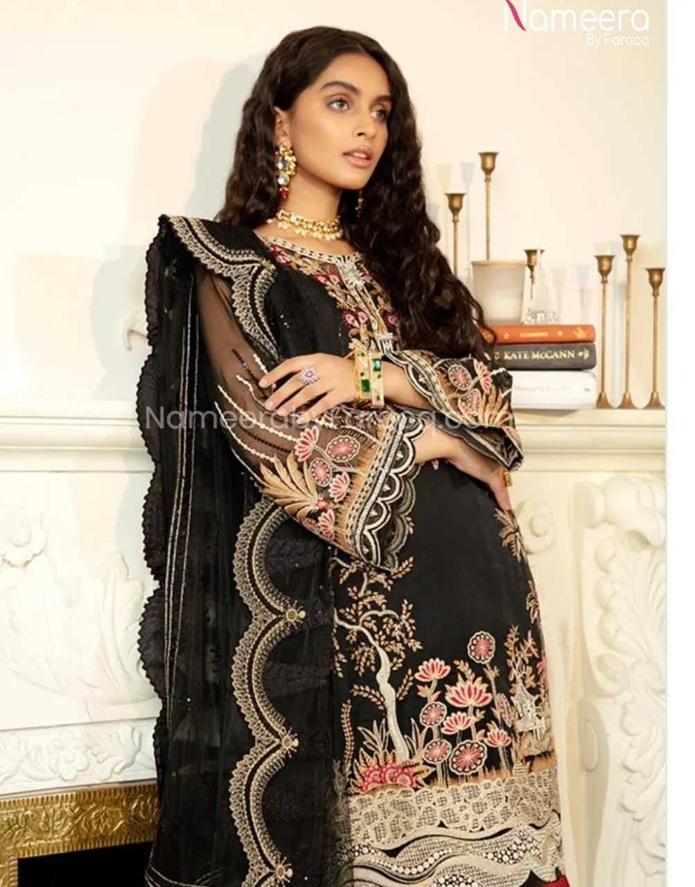 Pakistani Black Net Dress Online for Party 2021 #BP209