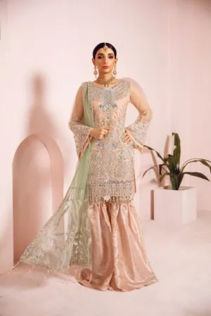 Pakistani Fancy Outfit with Ghararah for Party  #J4342