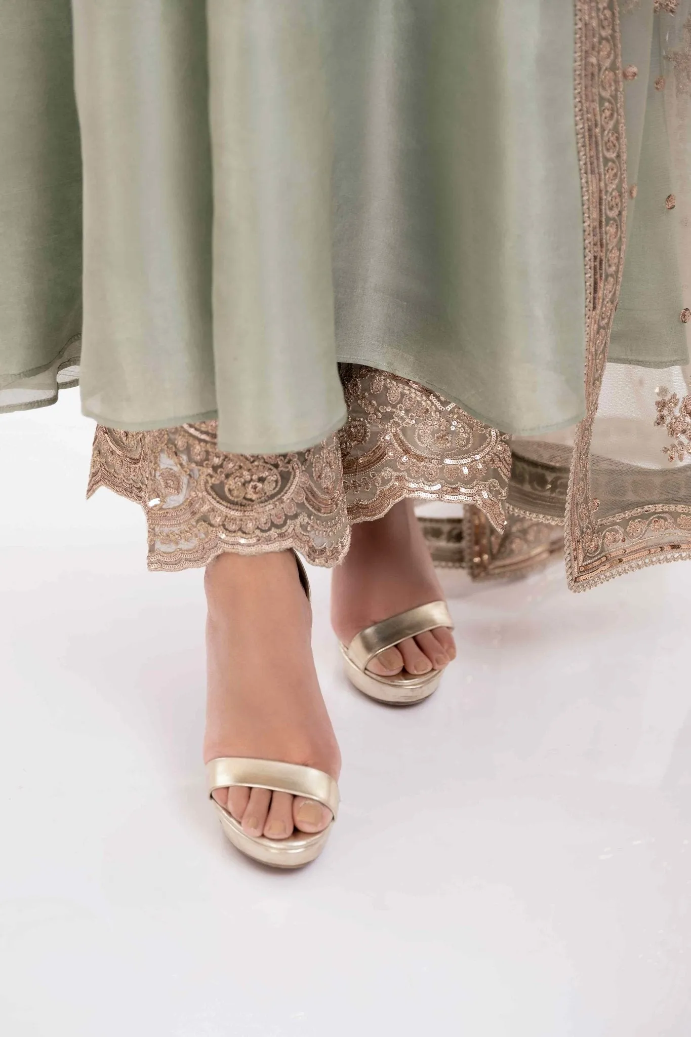 Pakistani Wedding Dress in Airline Kameez Trouser Style