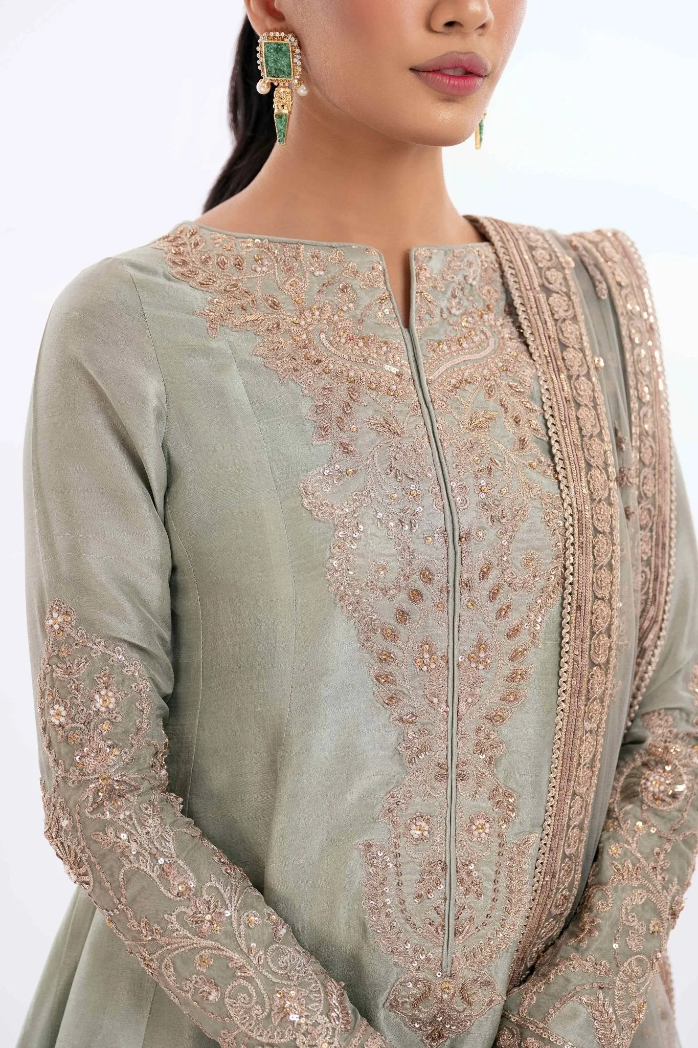 Pakistani Wedding Dress in Airline Kameez Trouser Style
