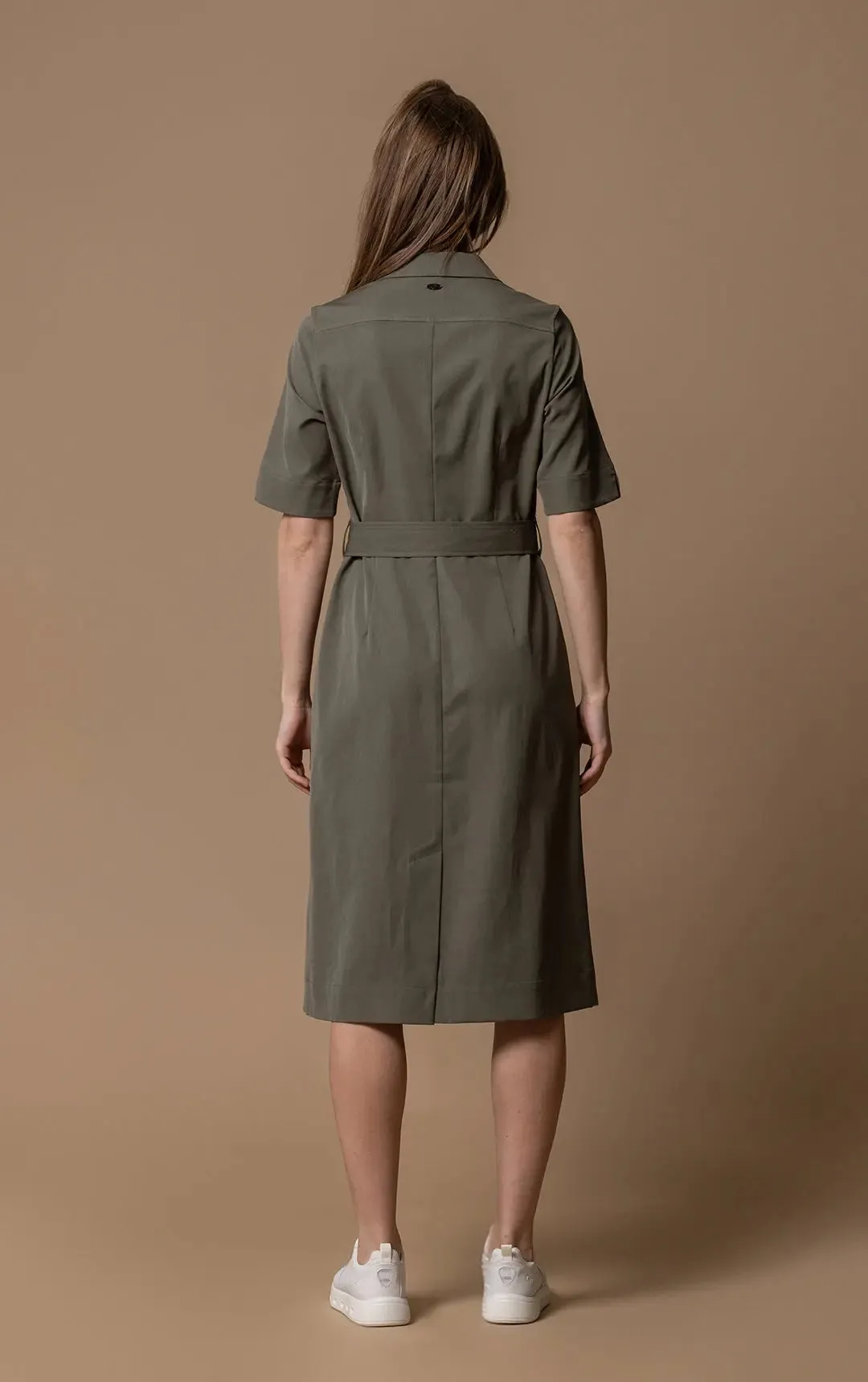 PERFORMANCE TWILL SHIRT DRESS - CLEARANCE