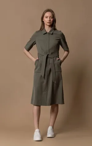 PERFORMANCE TWILL SHIRT DRESS - CLEARANCE