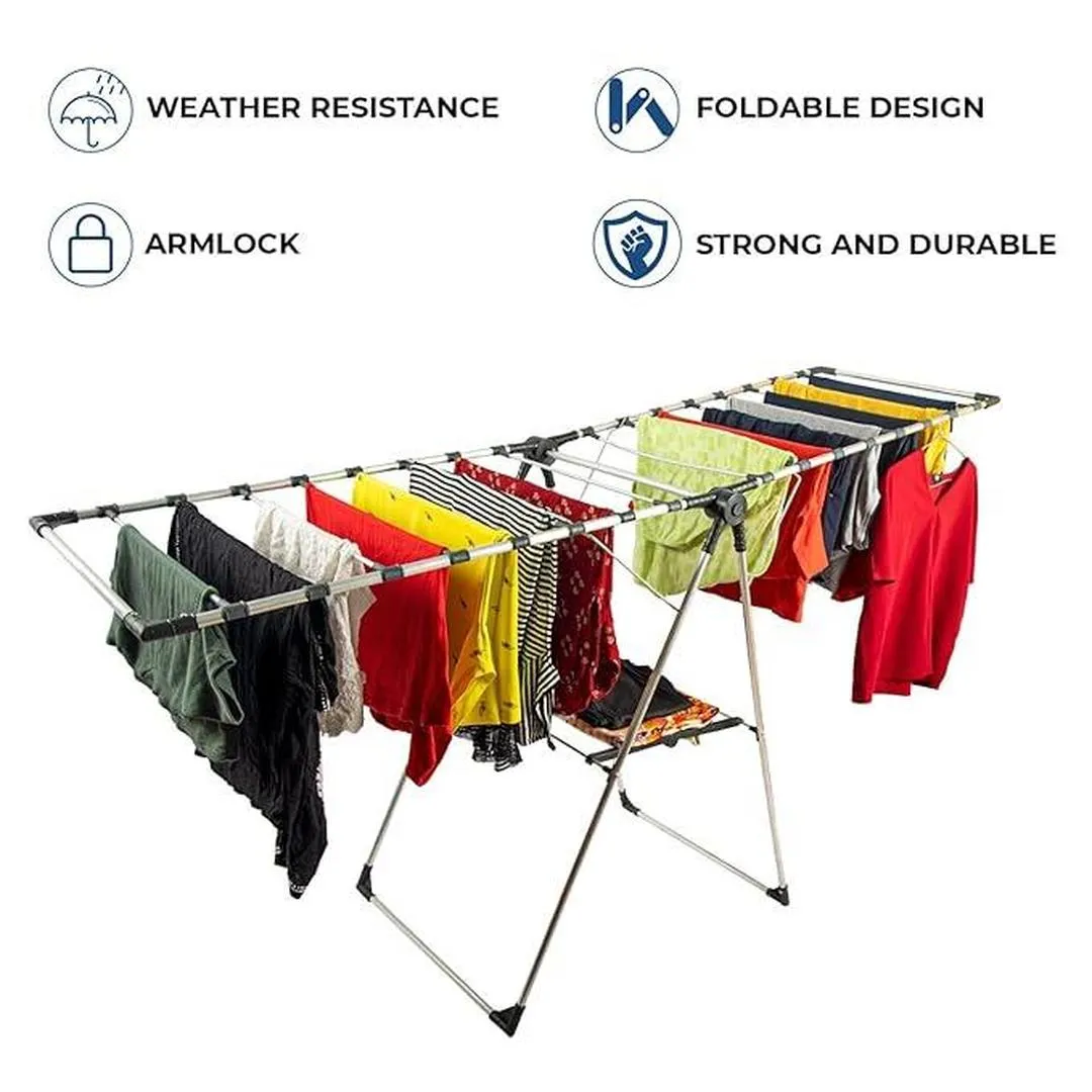 Perilla Butterfly Shaped Cloth Drying Rack with Shoe Drying Space (Mega)