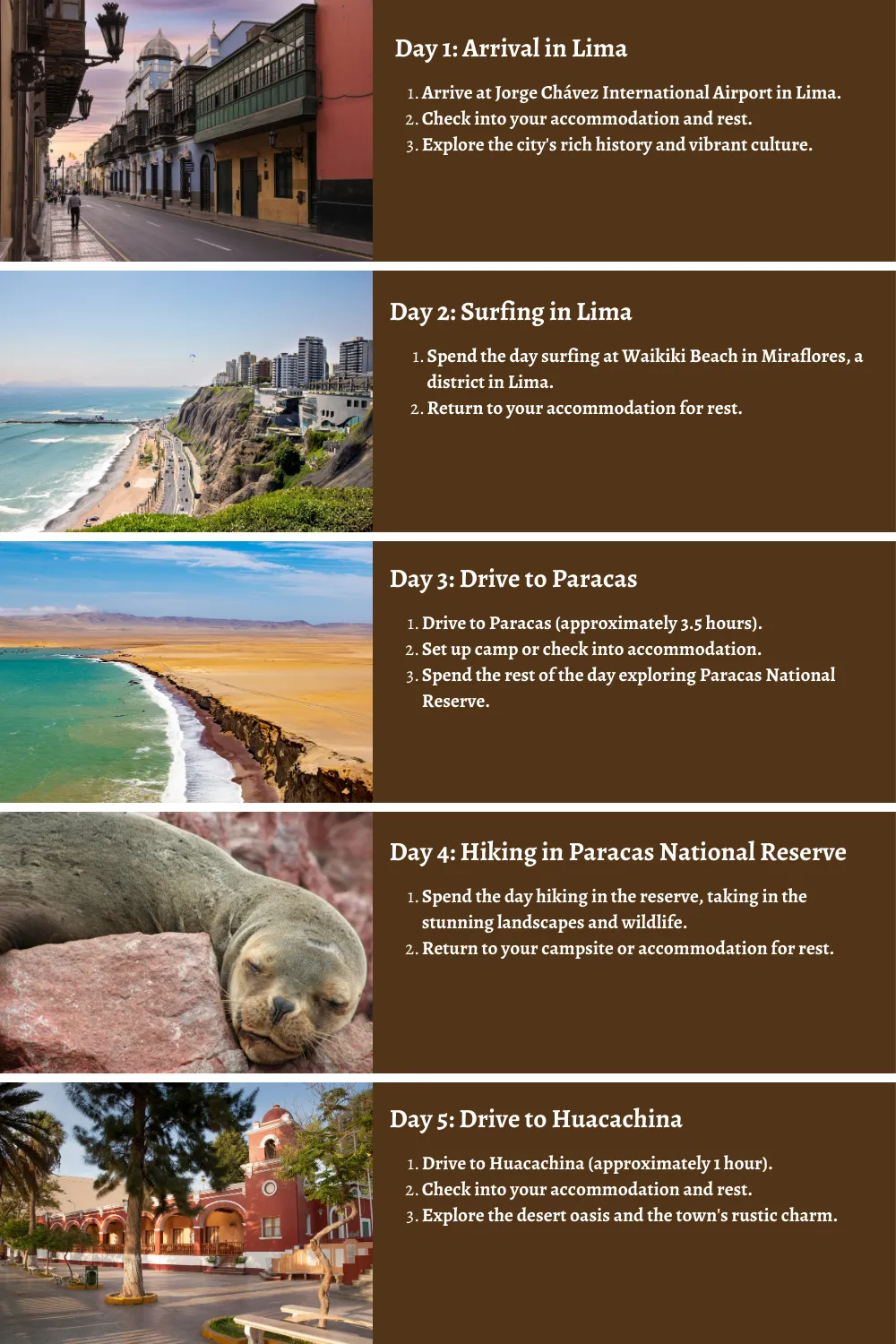 Peru - From Andean Peaks to Ancient Legacy:A 10 Day Itinerary to Camping, Surfing, Climbing, Hiking, and Zip-Lining