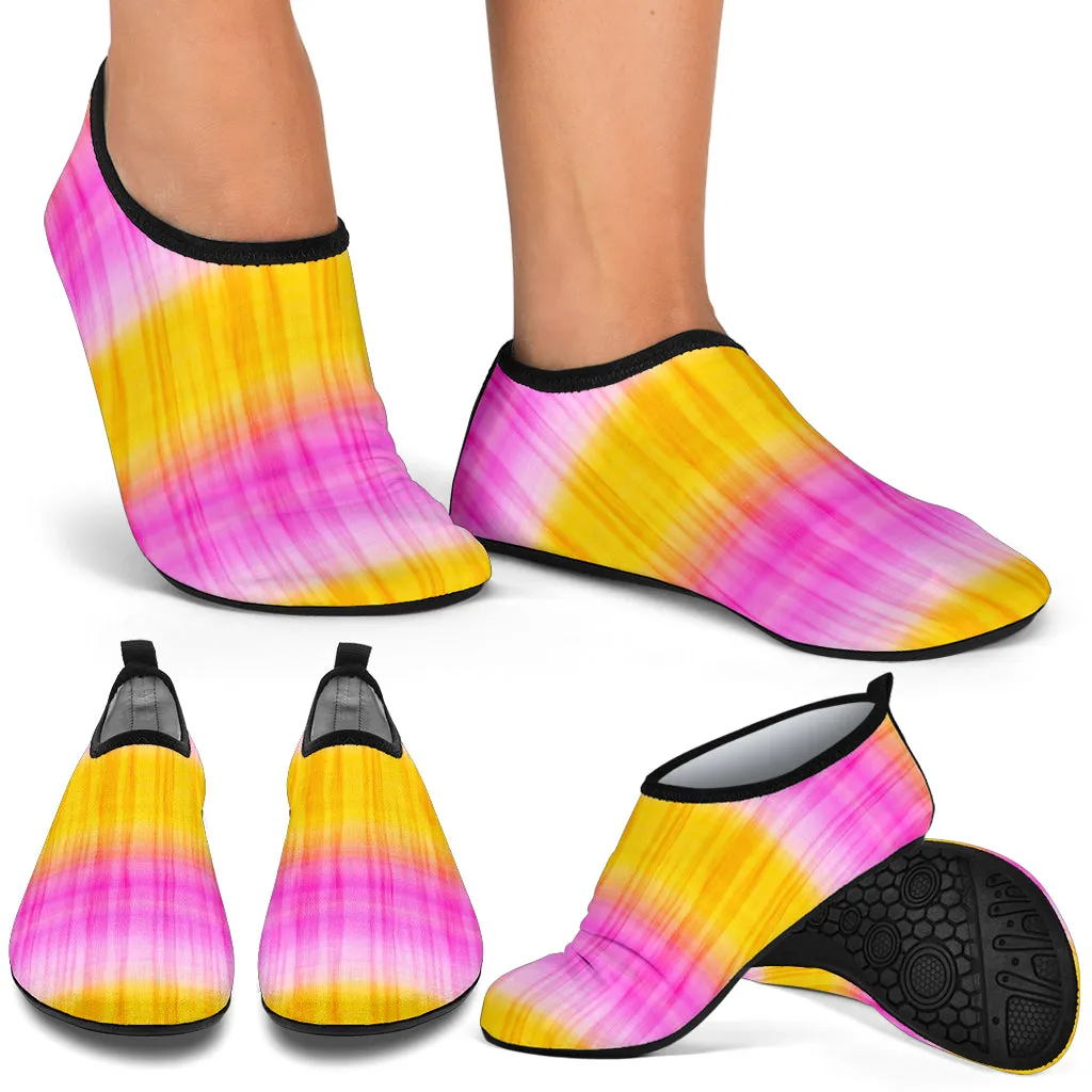 Pink and Yellow Tie Dye Water Shoes