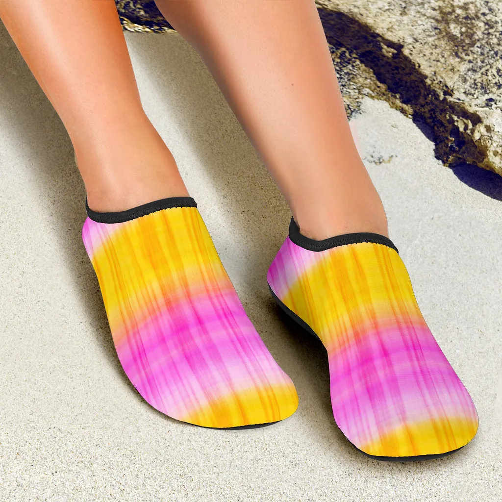 Pink and Yellow Tie Dye Water Shoes