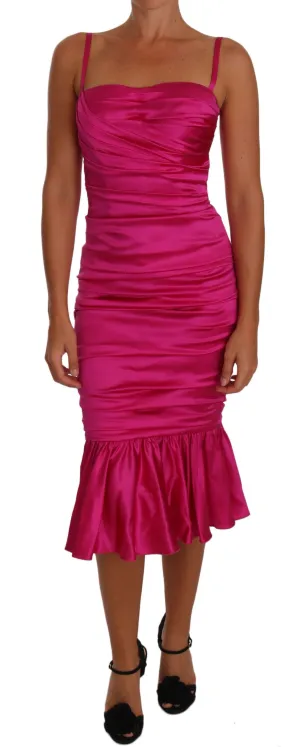 Pink Corset Mermaid Bustier Ruched dress