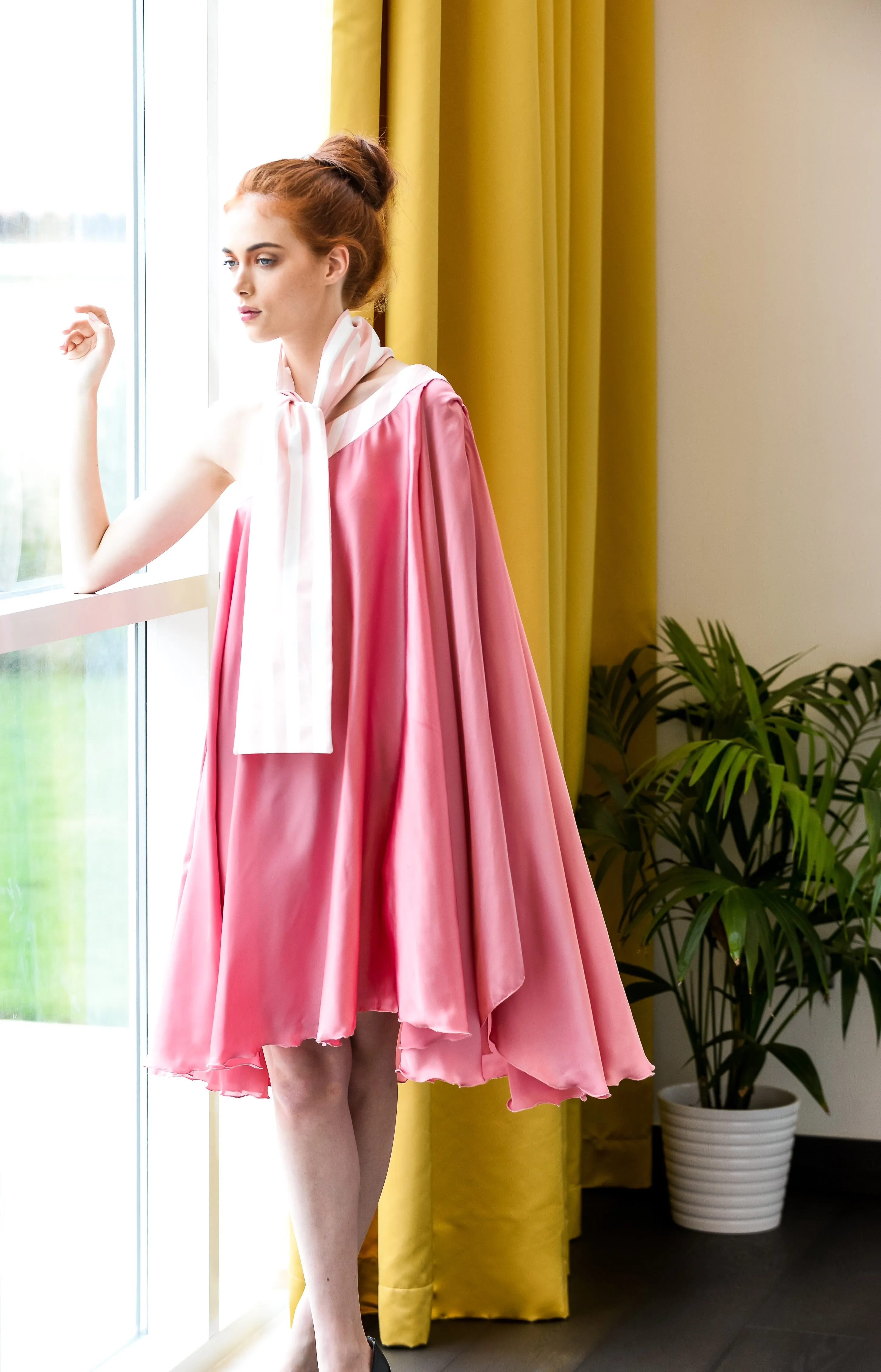 Pink volume dress