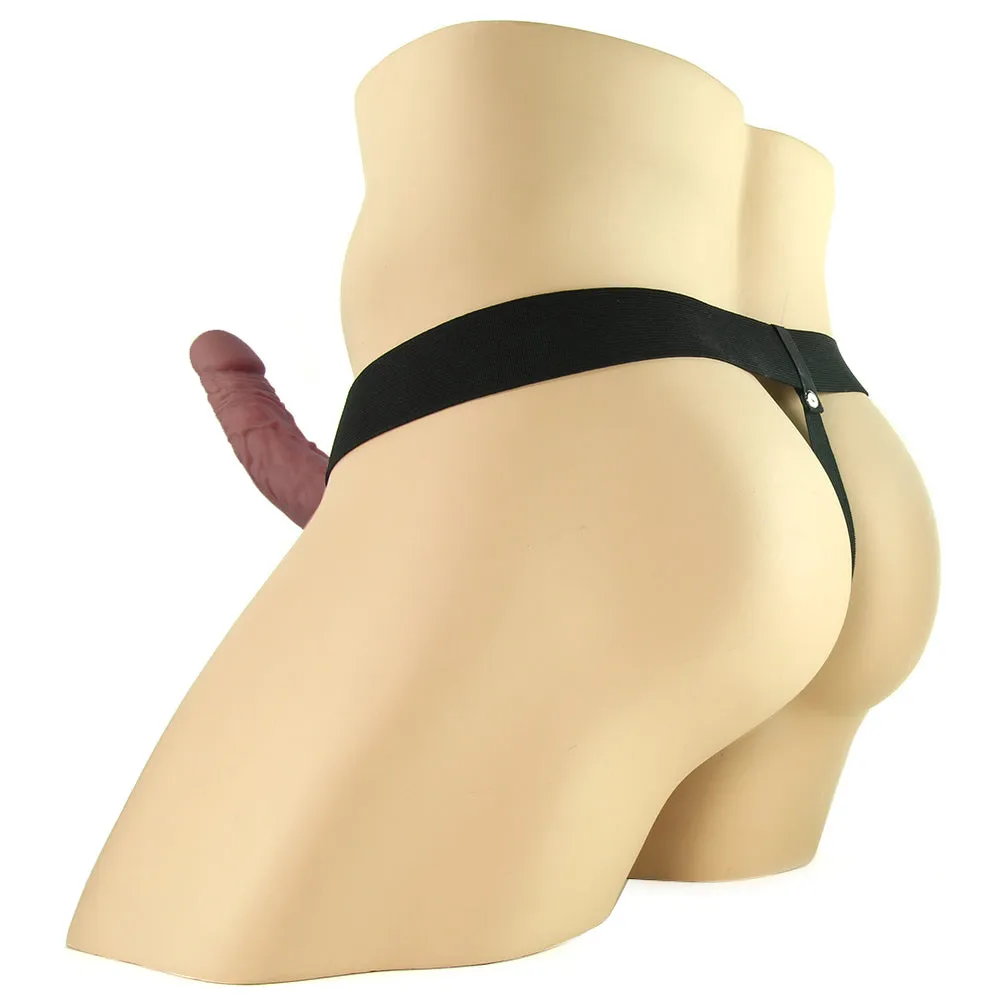 Pipedream Fetish Fantasy Series 9 in. Hollow Strap-On with Balls Brown/Black