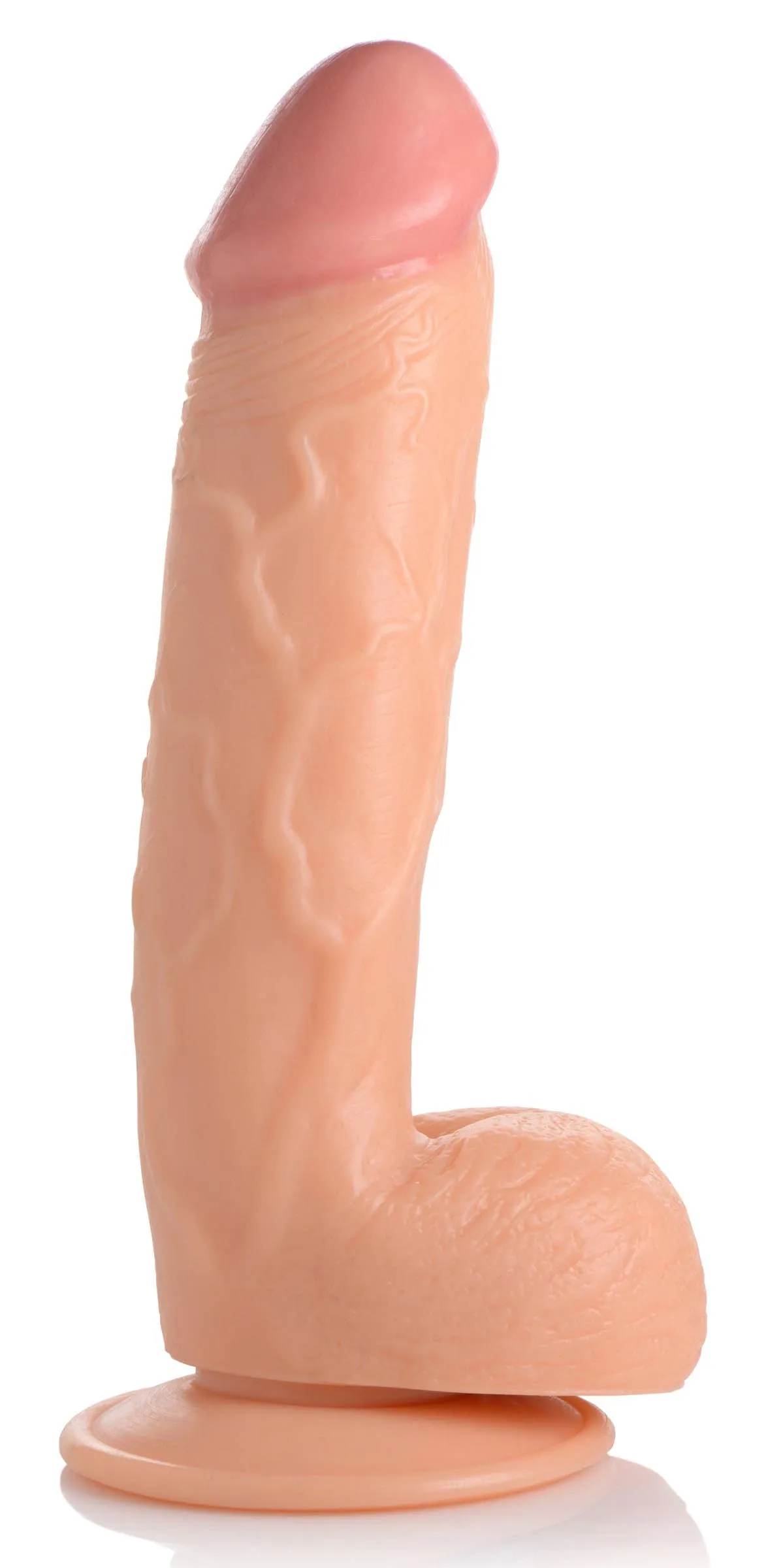 Pop Pecker 8.25 Inch Dildo With Balls - Light