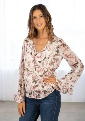 Primrose Lace Trim Blouse
