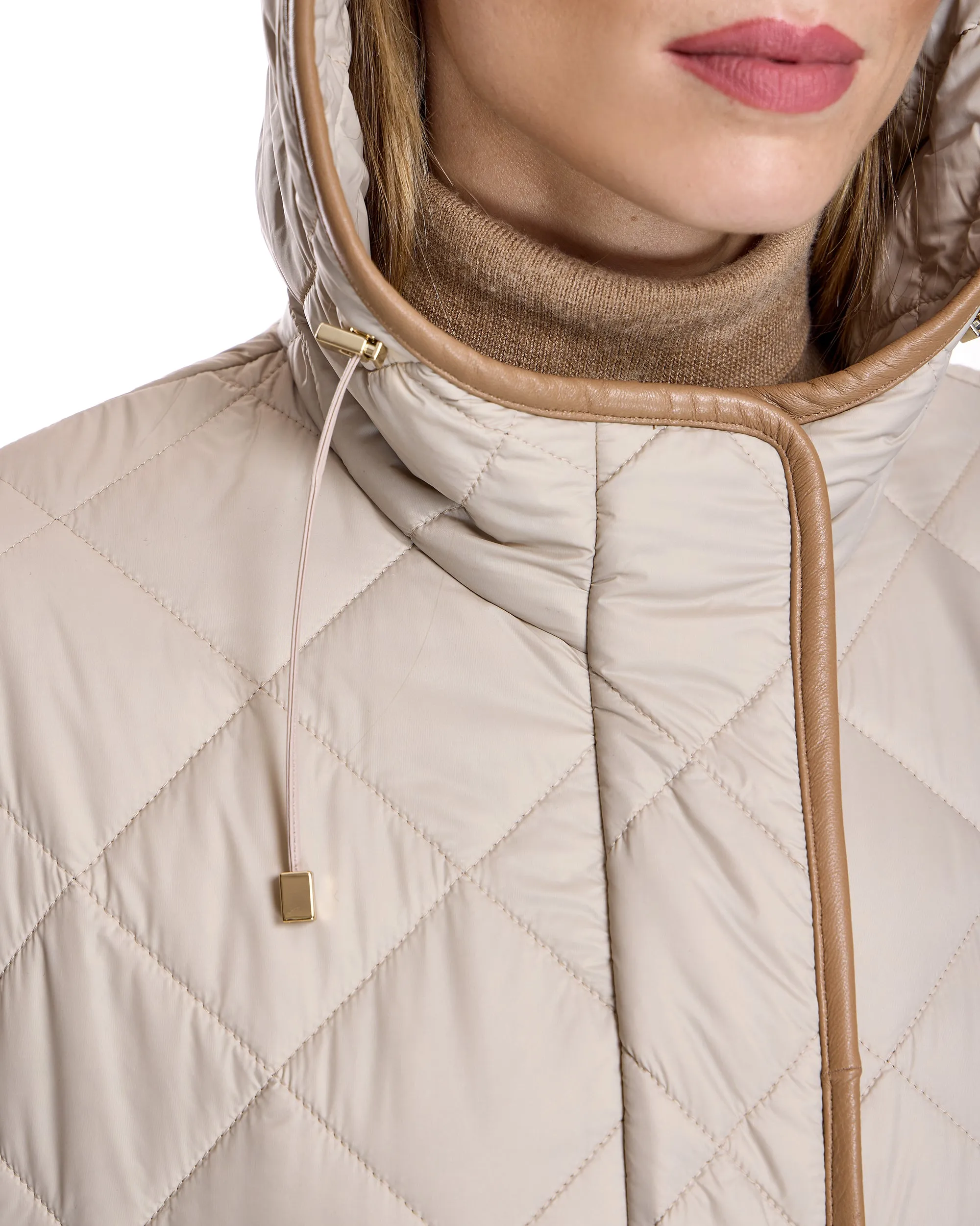 Quilted Cashmere Blend Coat