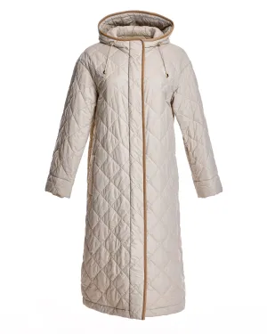 Quilted Cashmere Blend Coat