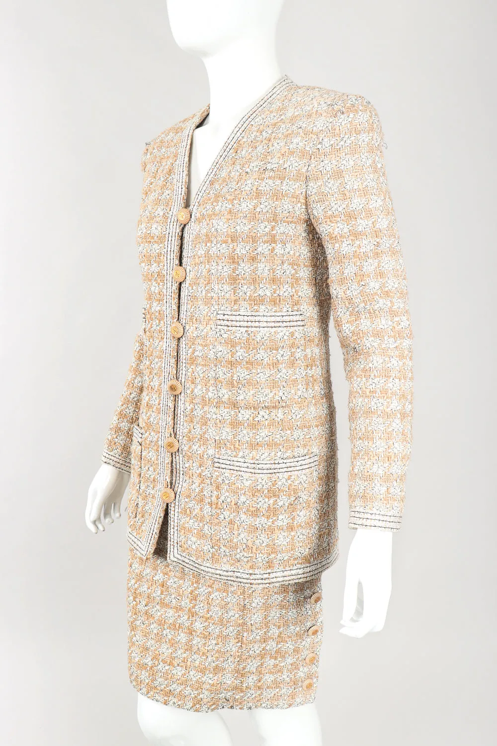 Raffia Tweed Jacket & Skirt Suit