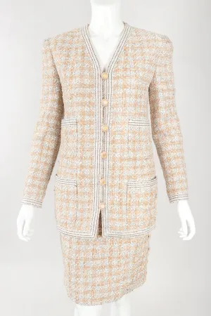 Raffia Tweed Jacket & Skirt Suit