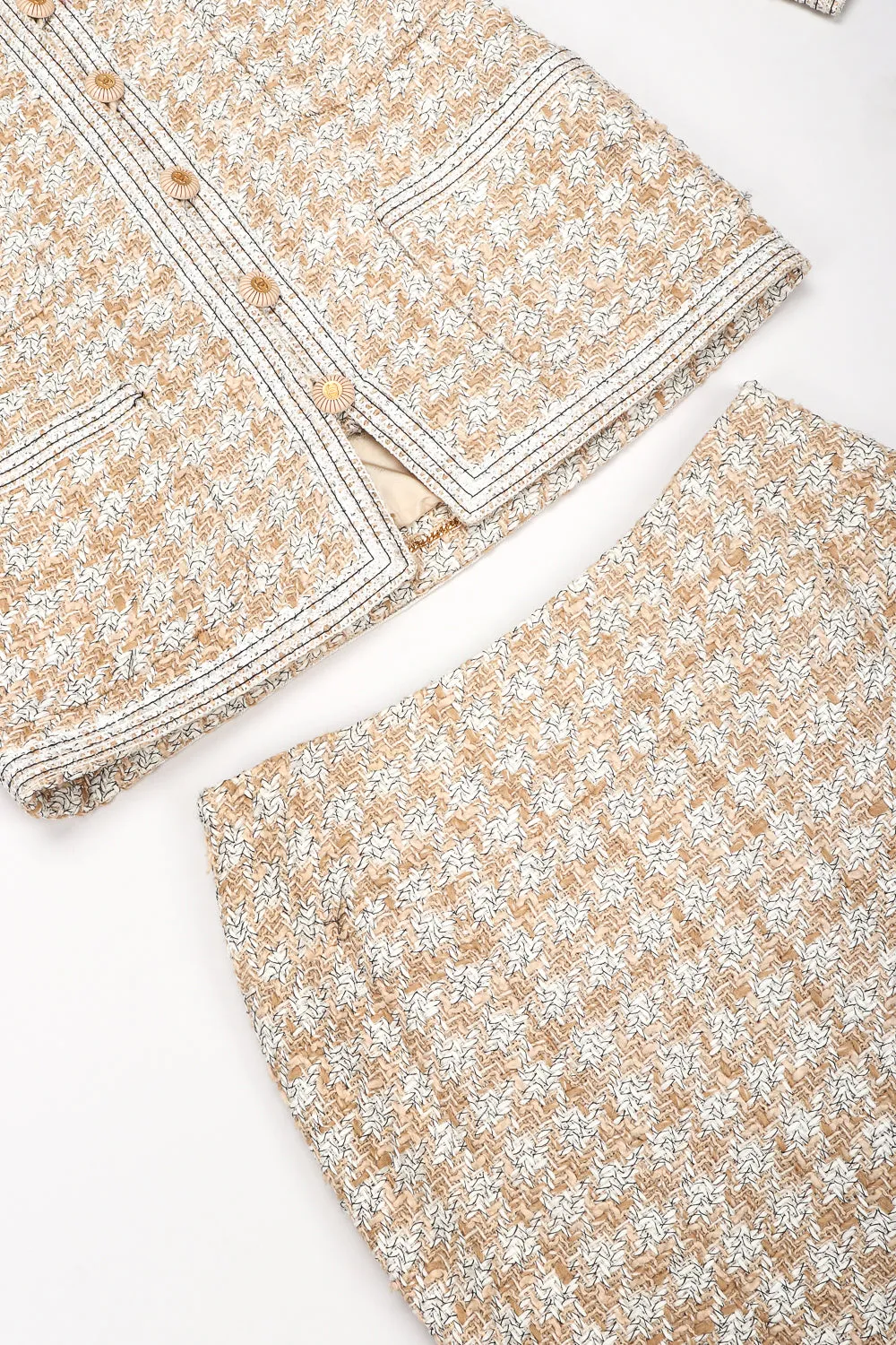 Raffia Tweed Jacket & Skirt Suit