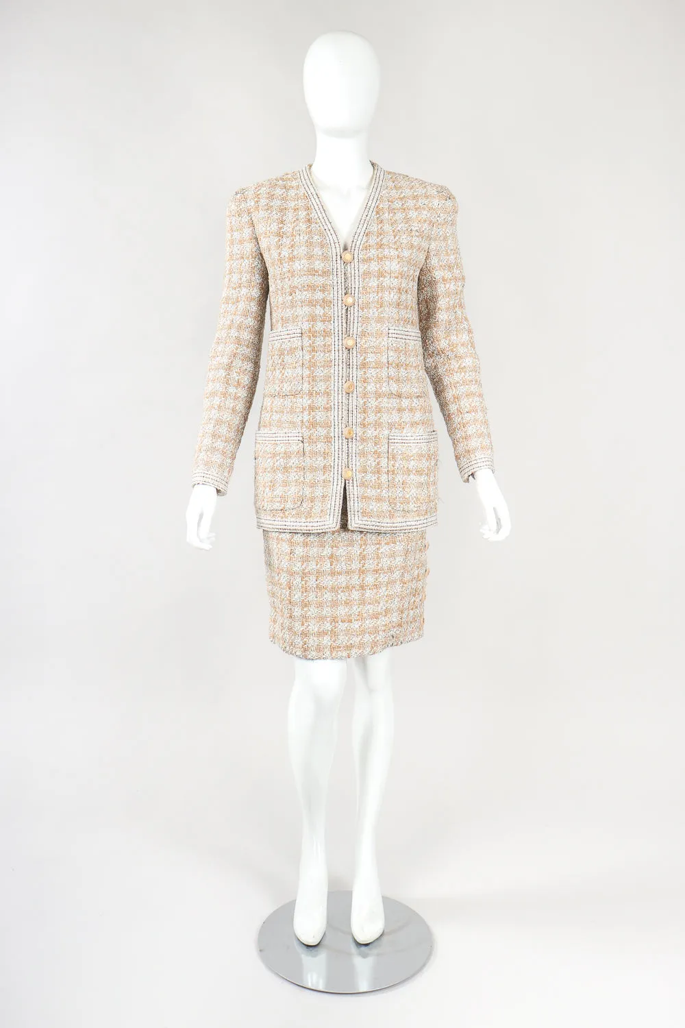 Raffia Tweed Jacket & Skirt Suit