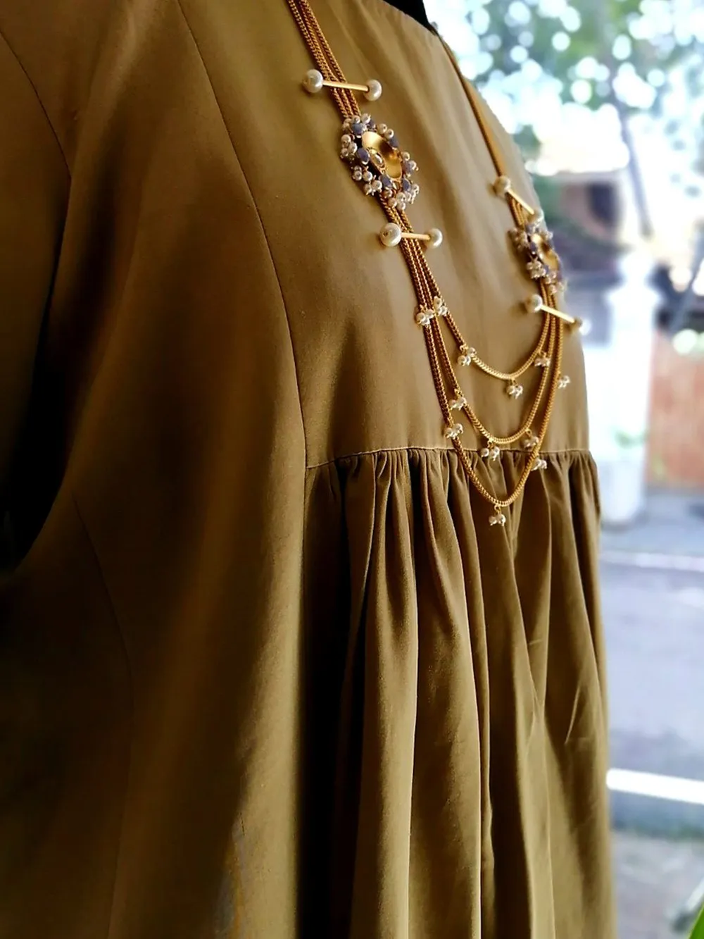 Raw Mango - dress-mehnaz-angel-handwoven-silk-beige
