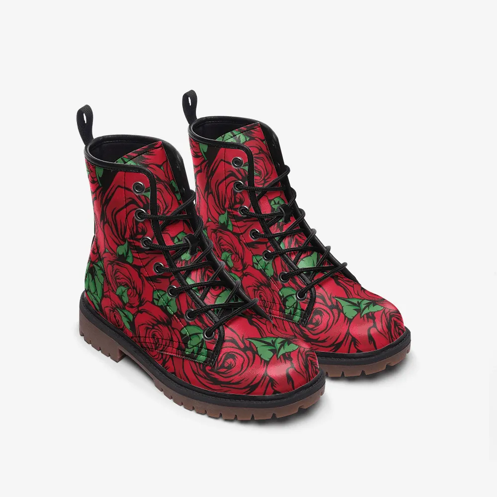 Red Roses Casual Leather Lightweight boots MT