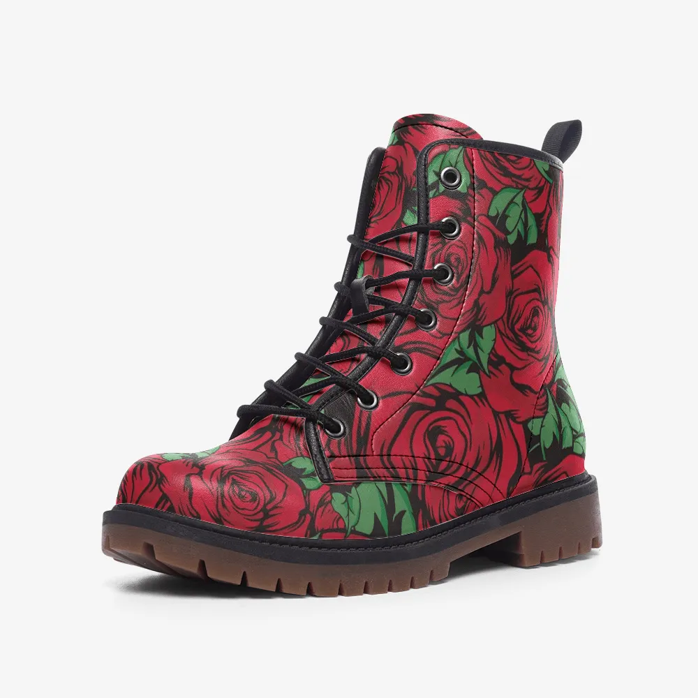Red Roses Casual Leather Lightweight boots MT