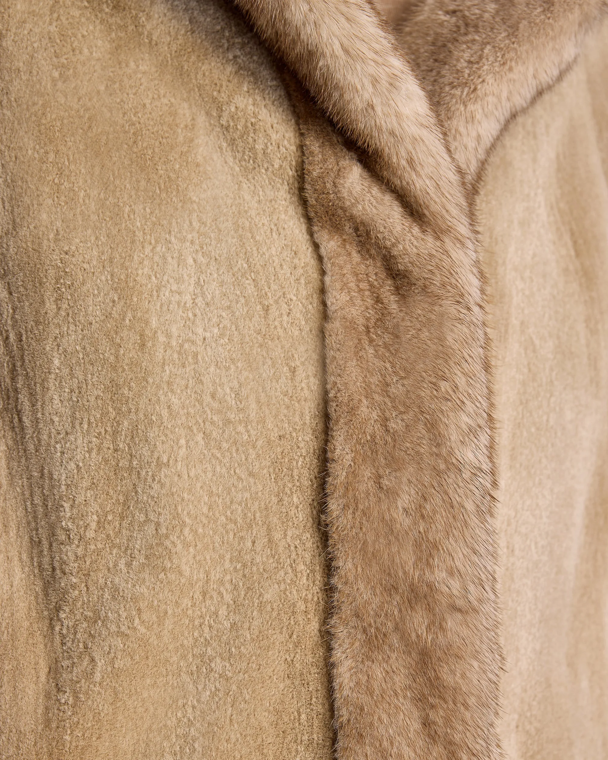 Reversible Sheared Mink Jacket with Hood