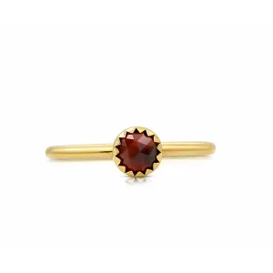 Rose Cut Garnet Ring