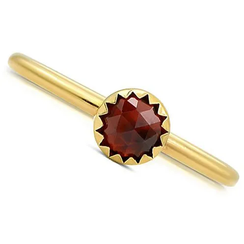 Rose Cut Garnet Ring
