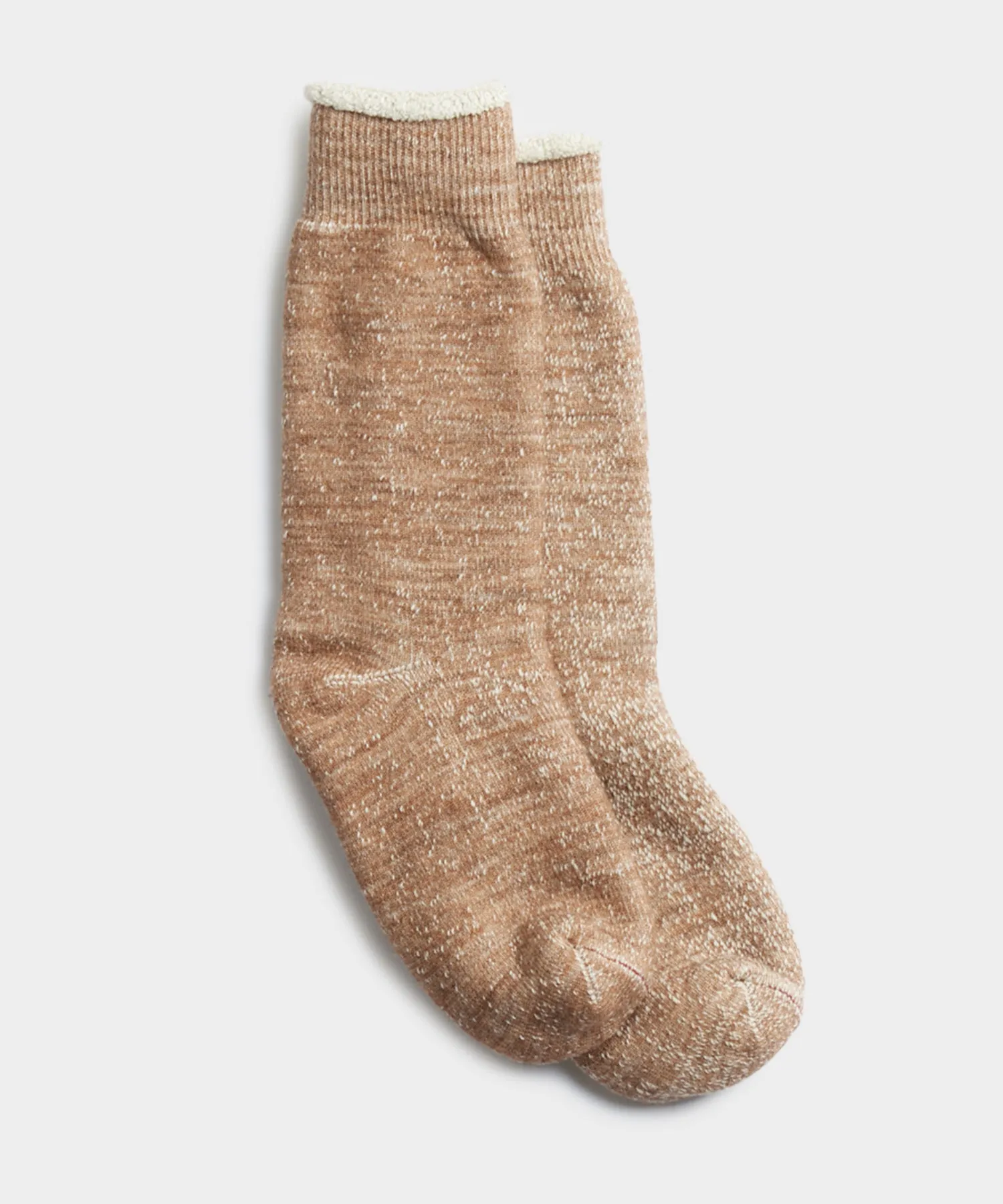 RoToTo Double Face Crew Sock in Camel