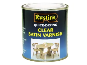 Rustins Quick Dry Varnish Satin Clear 1 Litre