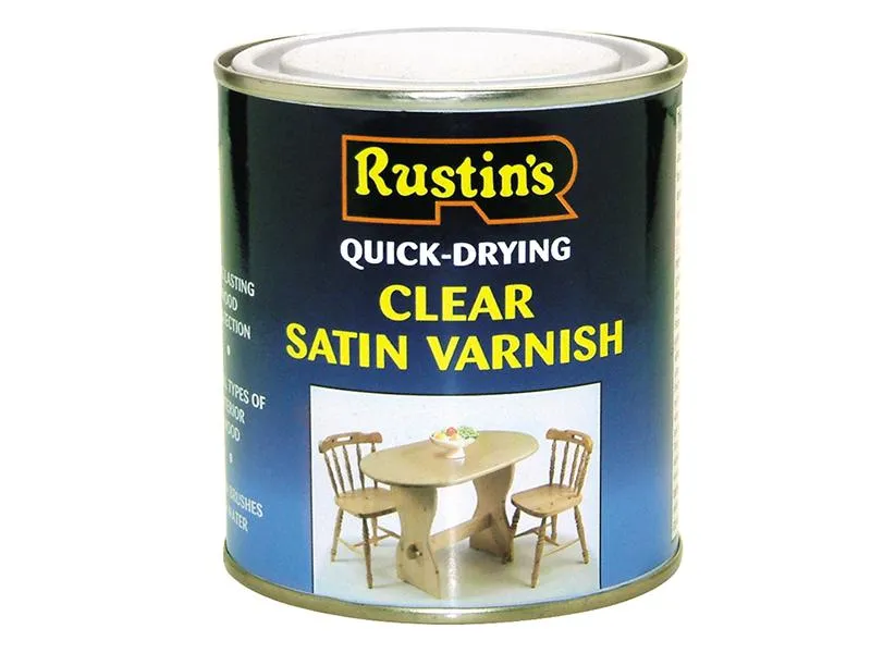 Rustins Quick Dry Varnish Satin Clear 1 Litre