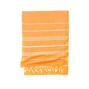 Salt Water Sun Turkish Towel by Riviera Towel Company | Orange Sunset