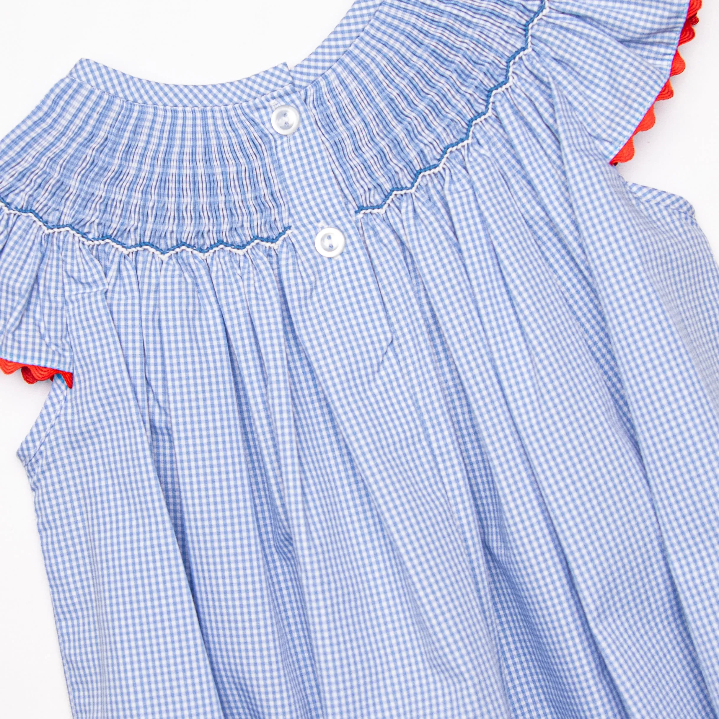 Salute The Flag Smocked Dress, Blue