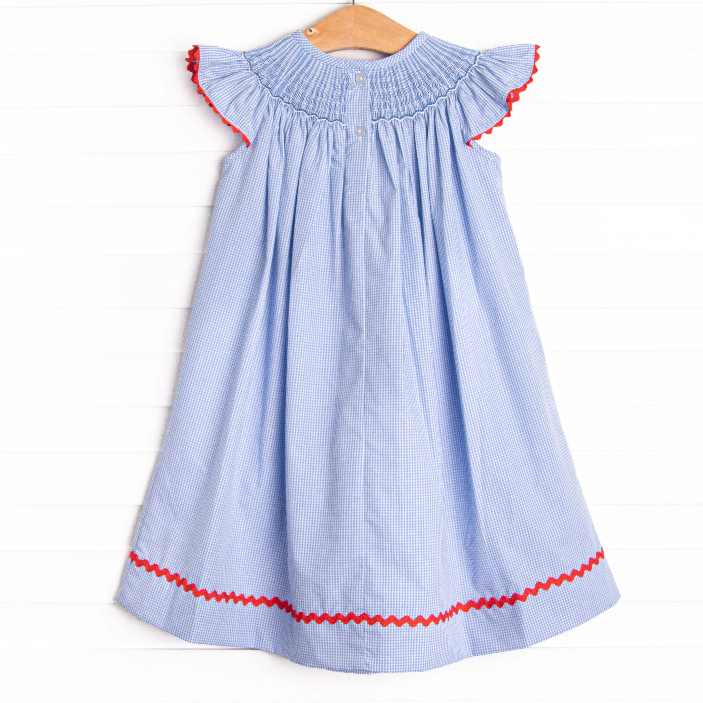 Salute The Flag Smocked Dress, Blue