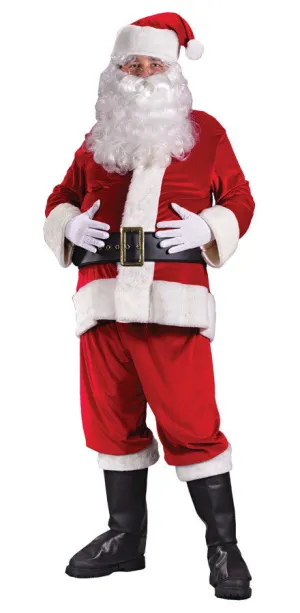 Santa Suit Rich Vlvt Pls Sz  Costume