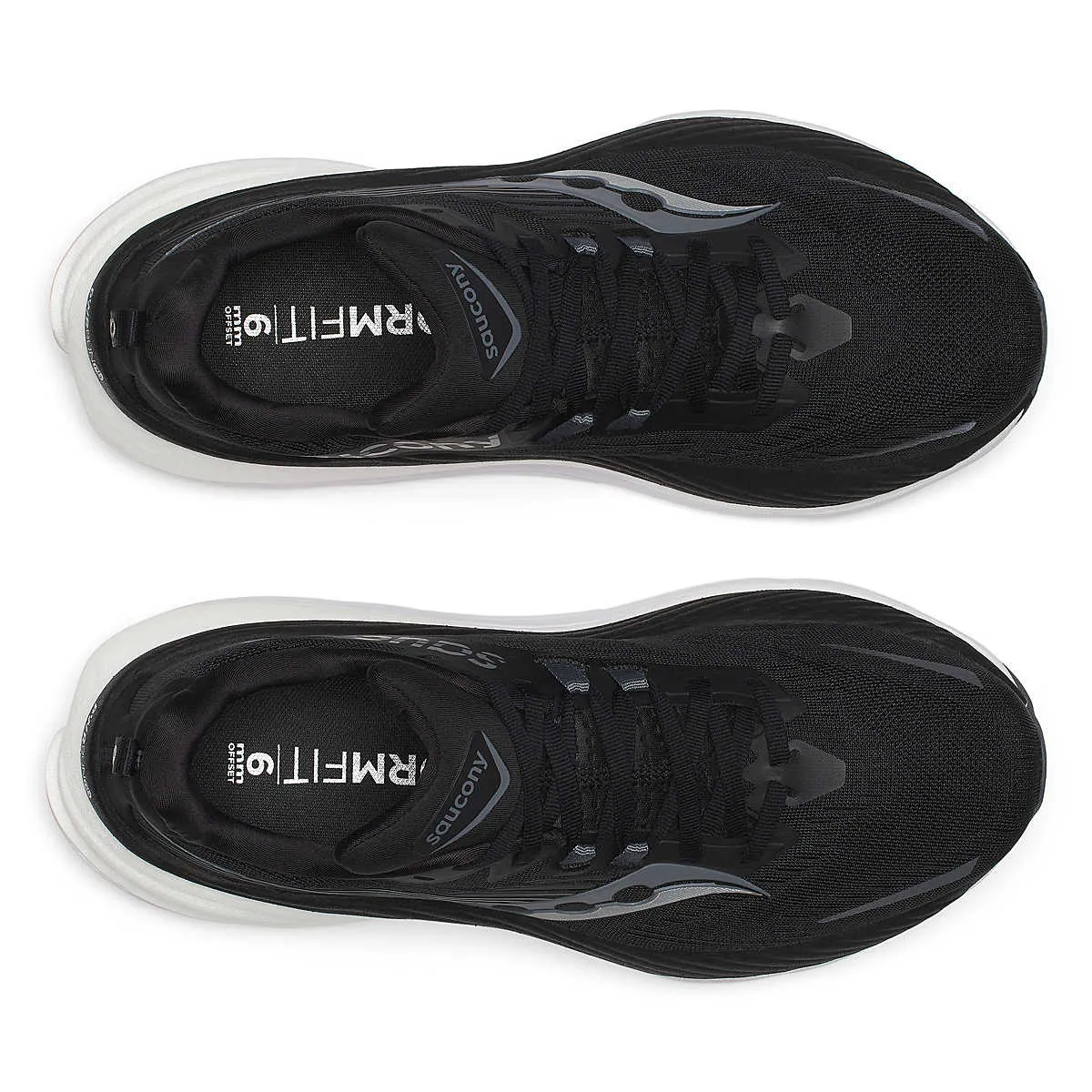 Saucony Hurricane 24 Wide (Mens) - Black/Carbon