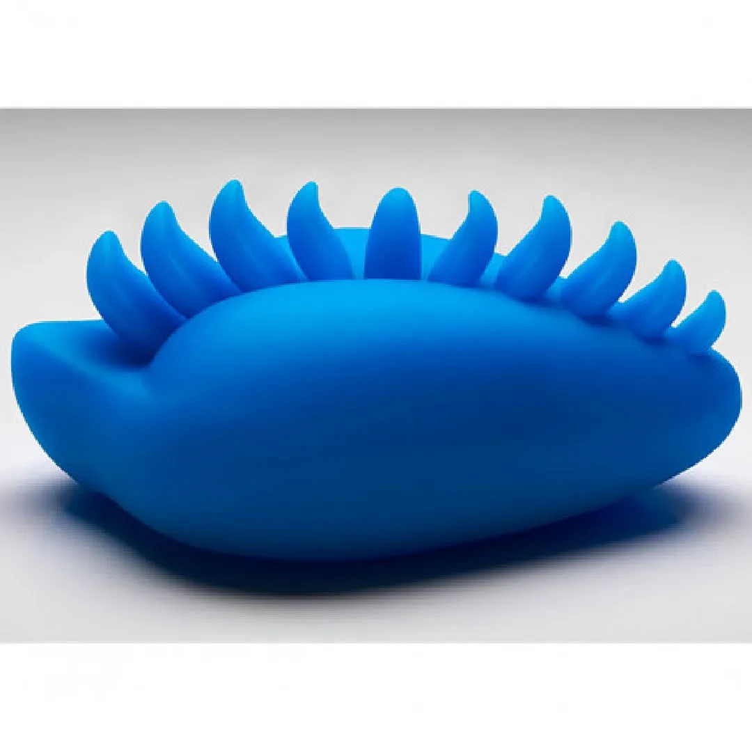 Shagger Extreme Textured Dildo Base for Harness Play by Bumpher  - Azure Blue