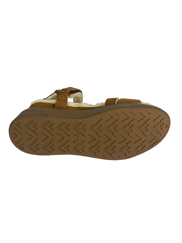 SHEARLING VELCRO SANDAL