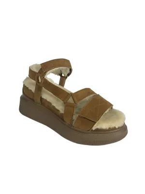 SHEARLING VELCRO SANDAL