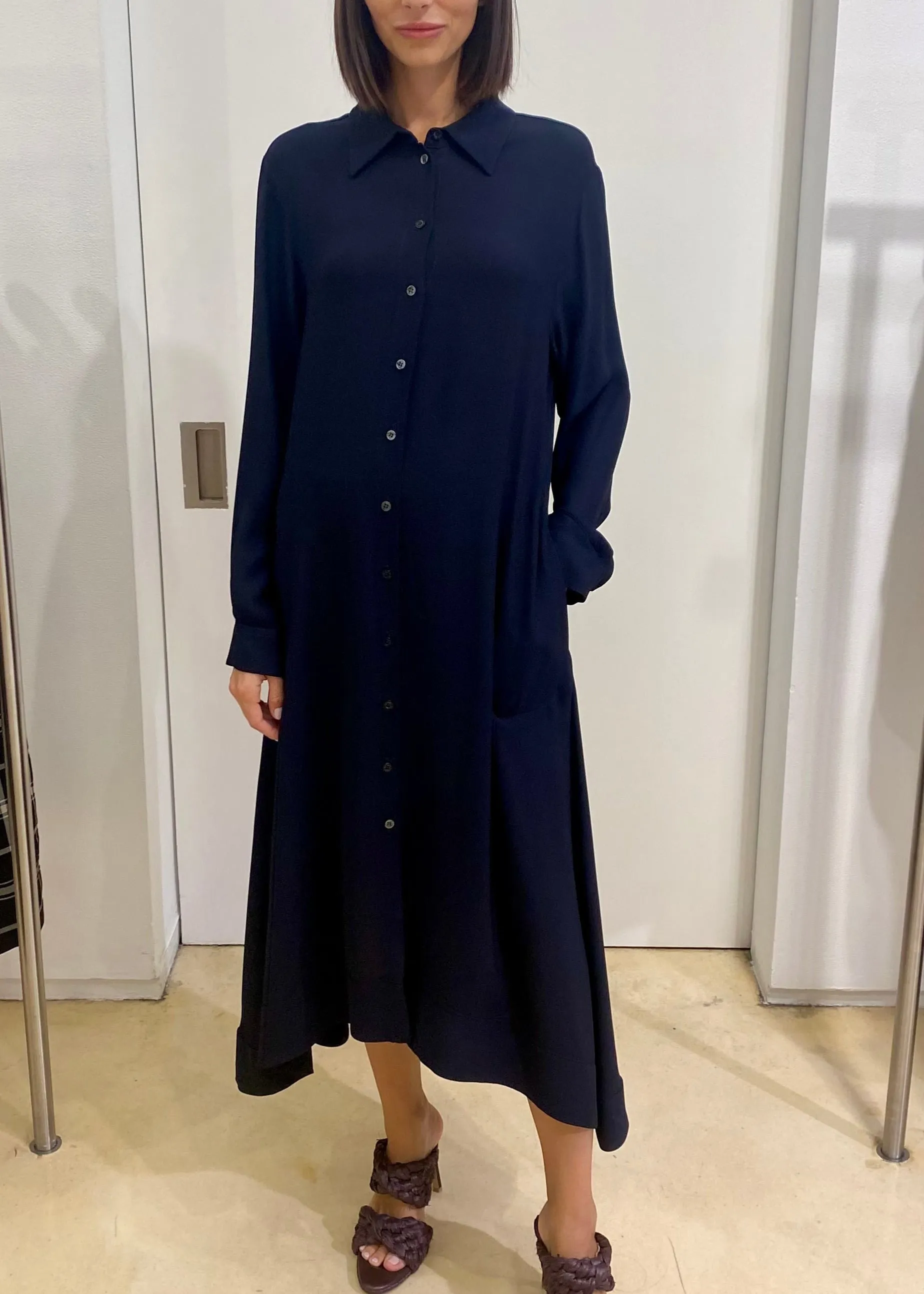 Shirt Dress Night Blue