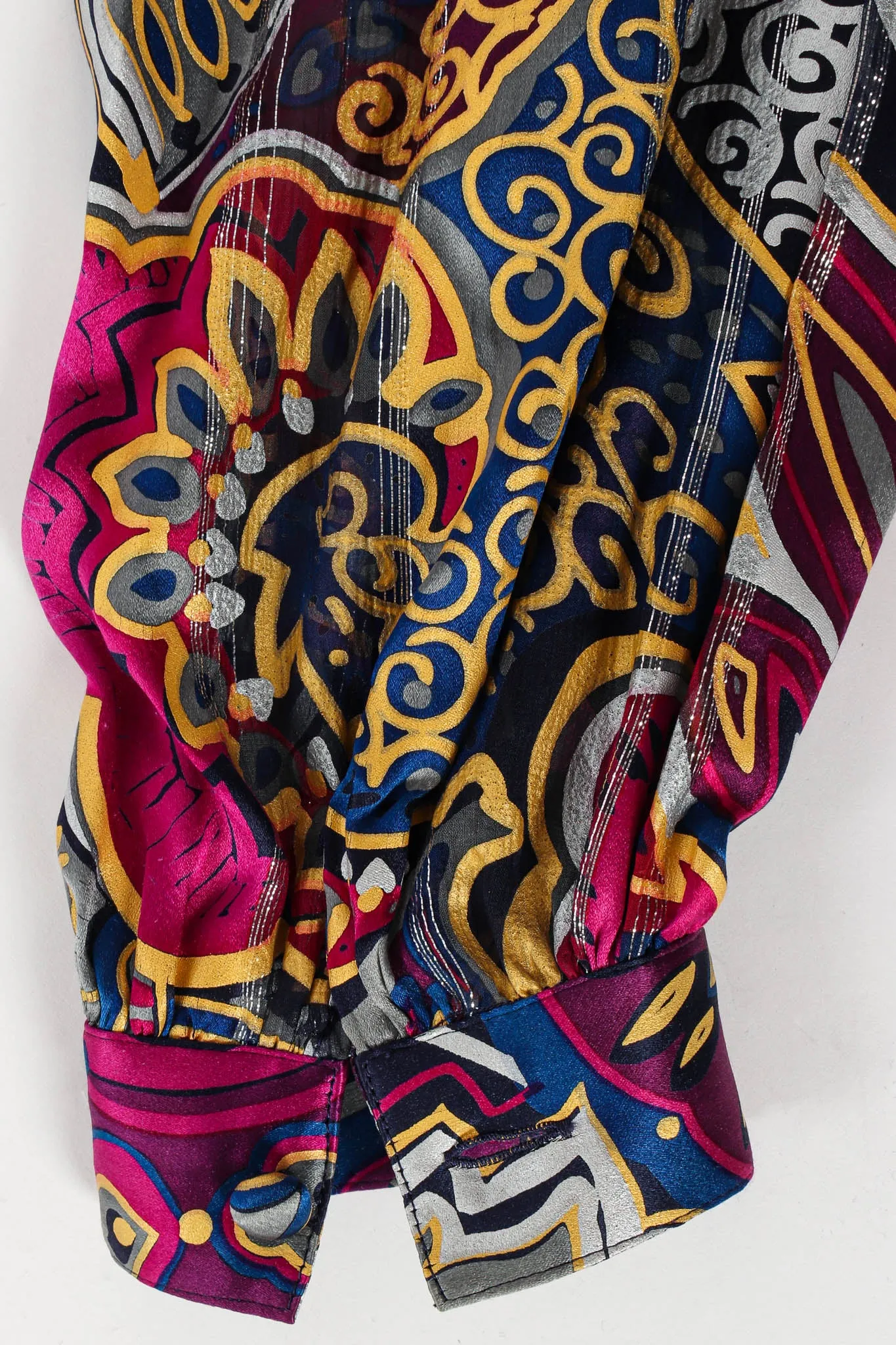 Silk Abstract Geo Floral Dress