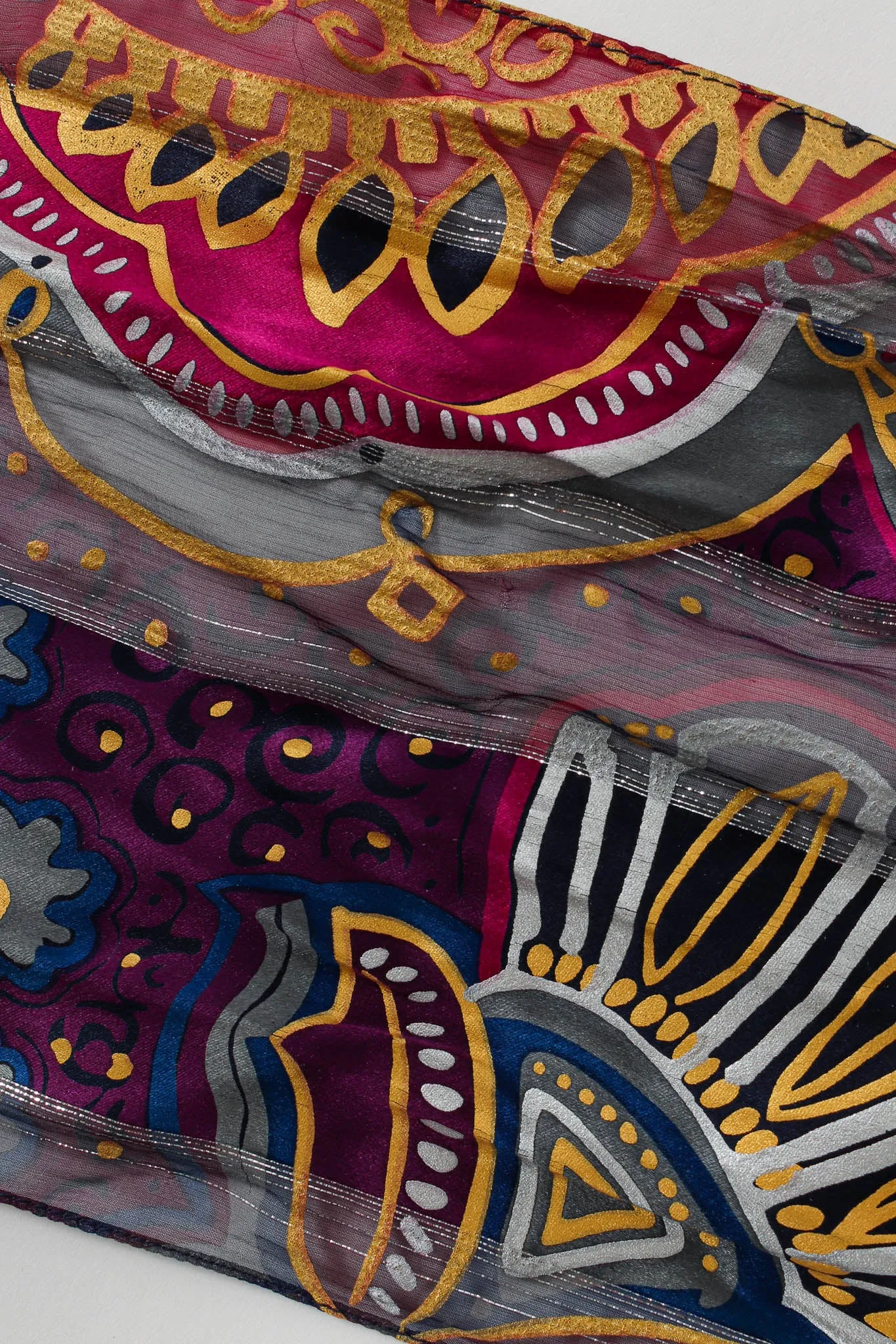 Silk Abstract Geo Floral Dress