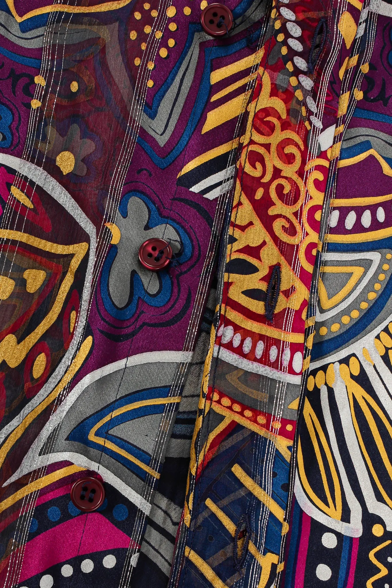 Silk Abstract Geo Floral Dress