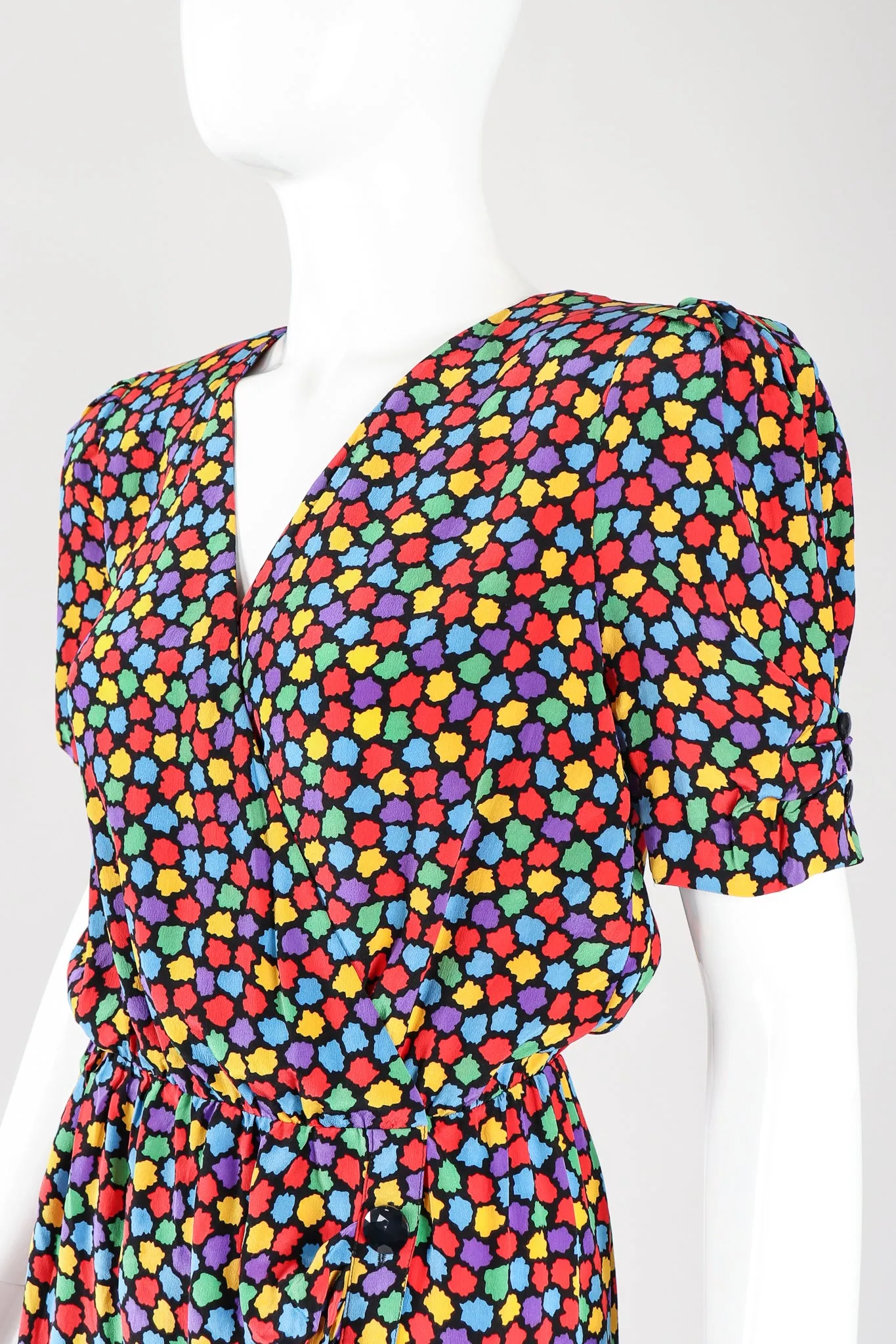 Silk Rainbow Mosaic Dress